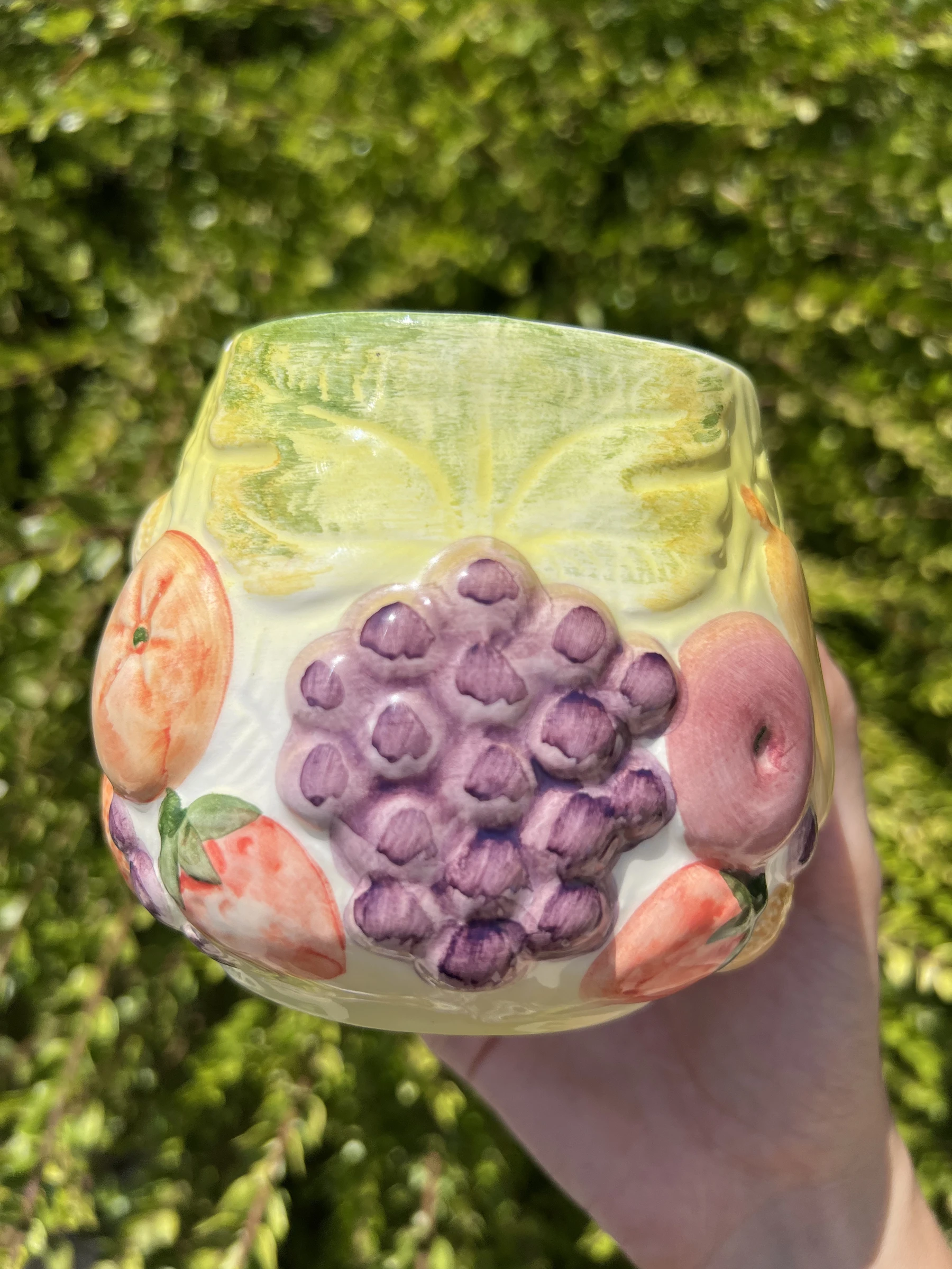 🍐 Lot 2 pots céramique barbotine fruits vintage WHAT'S avec couvercle – photo 8
